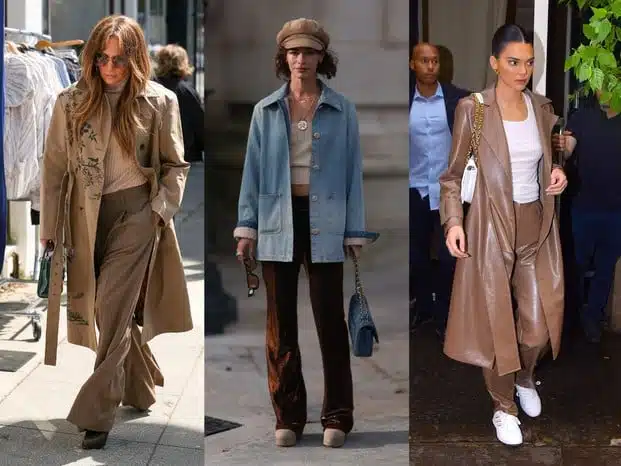 С чем сочетаются женские коричневые брюки (3) Модный total-look с различными оттенками коричневого