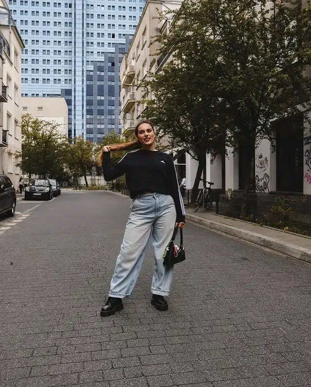 Широкі штани з черевиками Dr Martens
