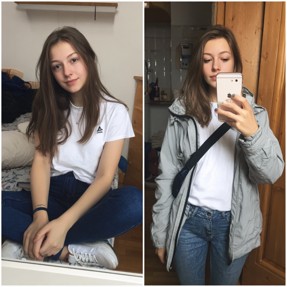 Джинсы и футболка