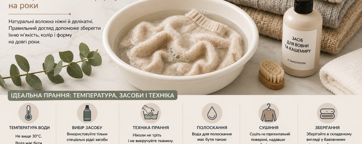 Догляд за кашеміром та шерстю